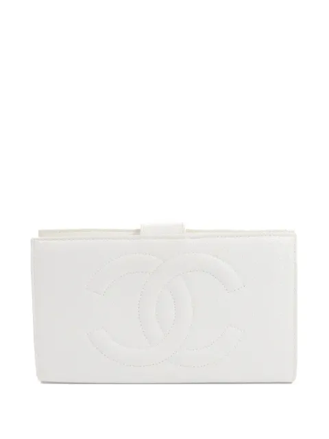 CHANEL Pre-Owned CC Timeless wallet White A01429