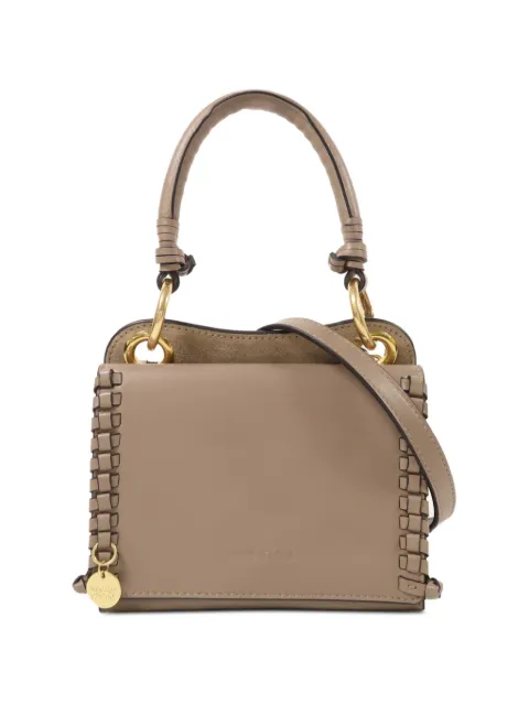 See By Chloé Vintage whipstitch leather shoulder bag Grey SHOULDERBAG