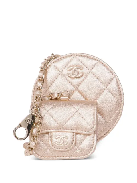 CHANEL Pre-Owned CC quilted coin purse Gold COINPURSE