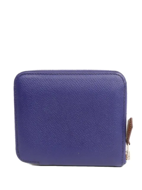 Hermès Pre-Owned Epsom Silk'In Compact leather wallet Purple D5L