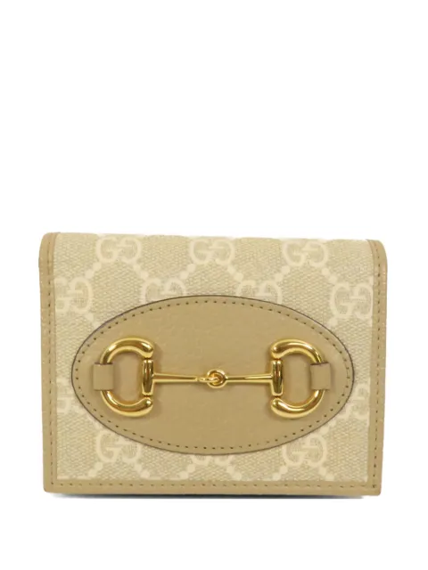 Gucci Pre-Owned Horsebit 1955 GG wallet Neutrals 621887