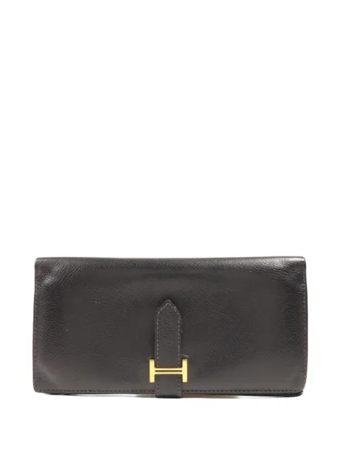 Hermès Pre-Owned Bearn logo wallet Black I89
