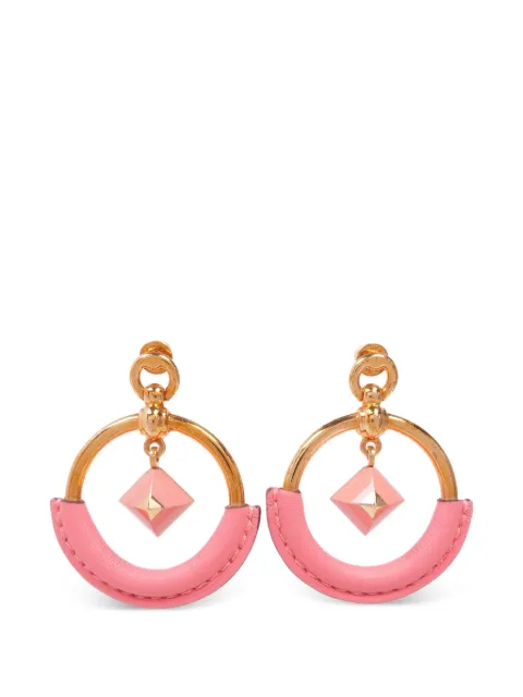 Hermès Pre-Owned leather hoop earrings Gold EARRINGS