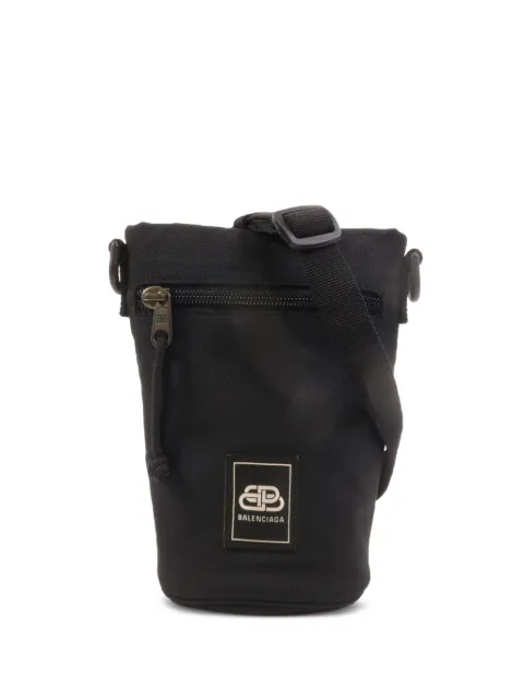 Balenciaga Pre-Owned logo-patch shoulder bag Black 618193