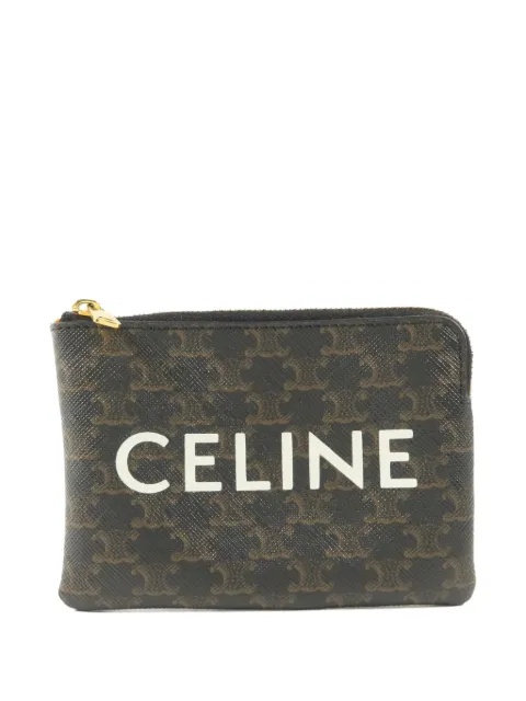 Celine Pre-Owned logo-print coin case Black 10C662BTA38NO
