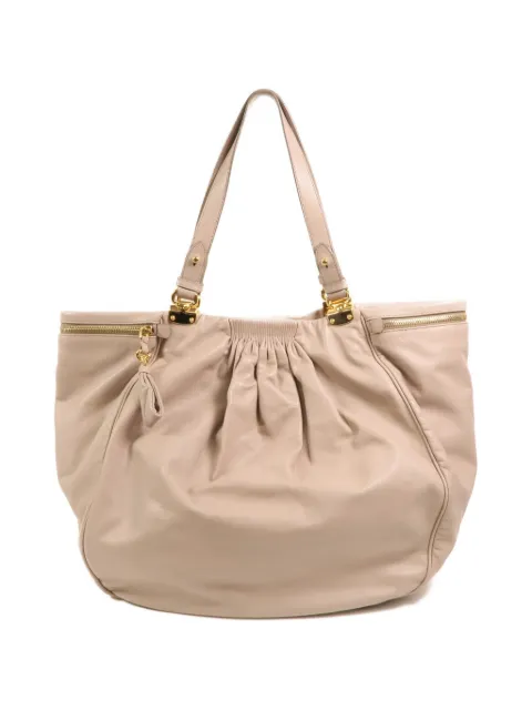 Miu Miu Pre-Owned Vitello Lux leather tote bag Neutrals RR1836