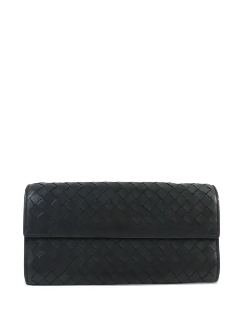 Bottega Veneta Pre-Owned Intrecciato-design wallet Black WALLET