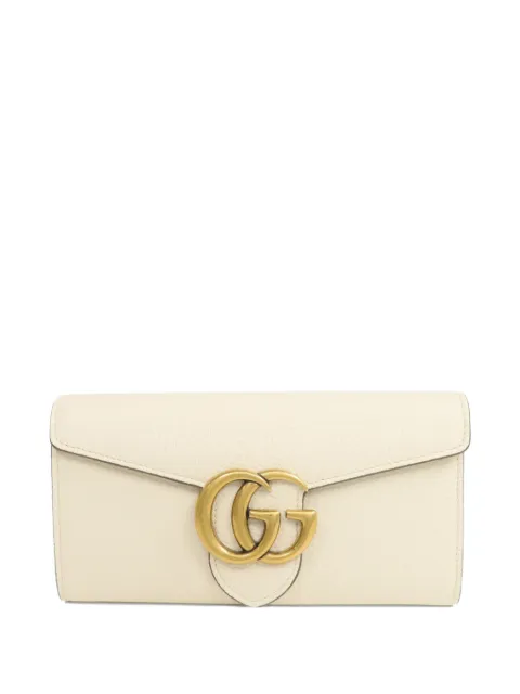 Gucci Pre-Owned GG Marmont leather wallet Neutrals 779776