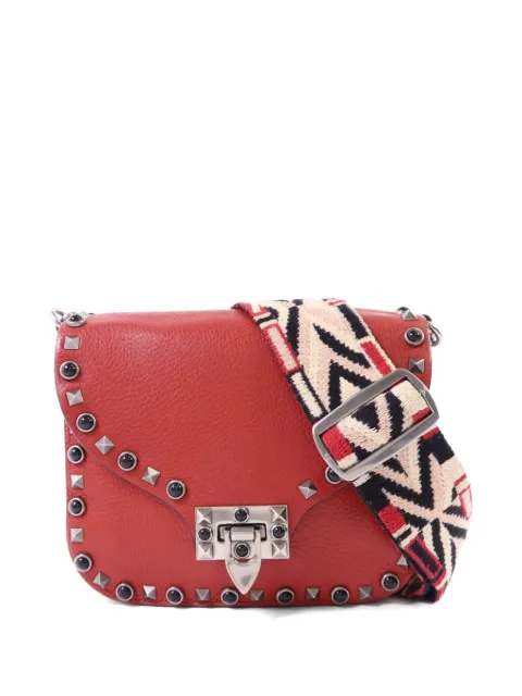 Valentino Garavani Pre-Owned Rockstud studded shoulder bag Red ROCKSTUD