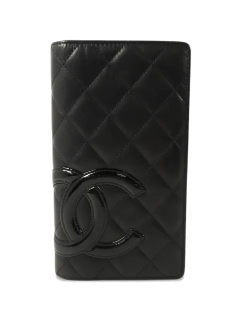 CHANEL Pre-Owned Cambon CC long wallet Black A26717