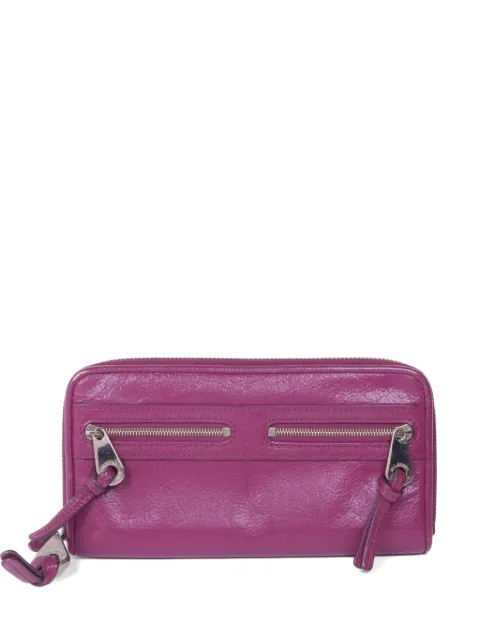Mulberry Pre-Owned zip-around leather wallet Purple LONGWALLET
