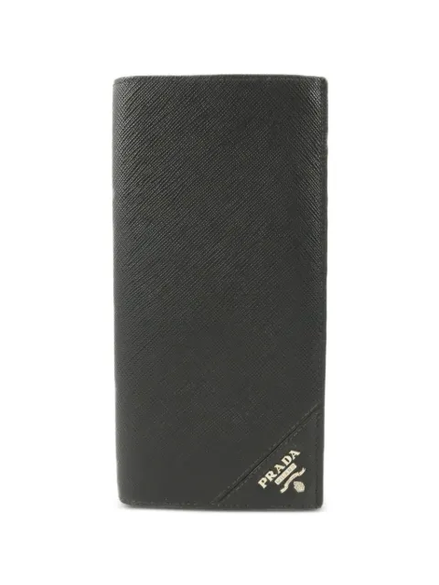 Prada Pre-Owned leather bifold wallet Black 2MV836