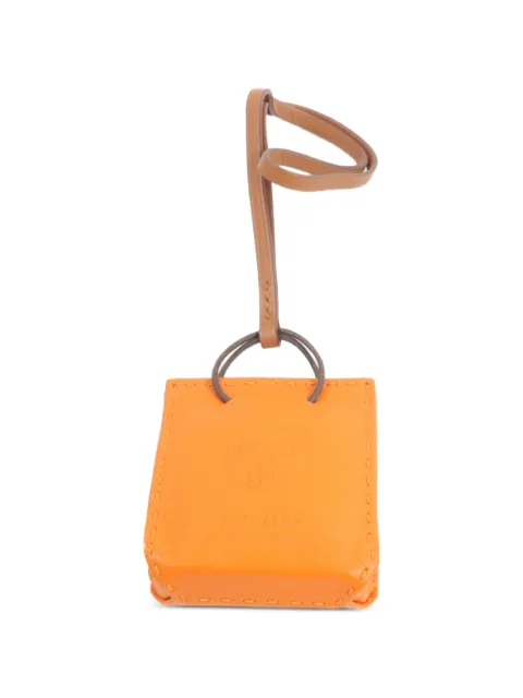 Hermès Pre-Owned Sac leather bag charm Orange D93