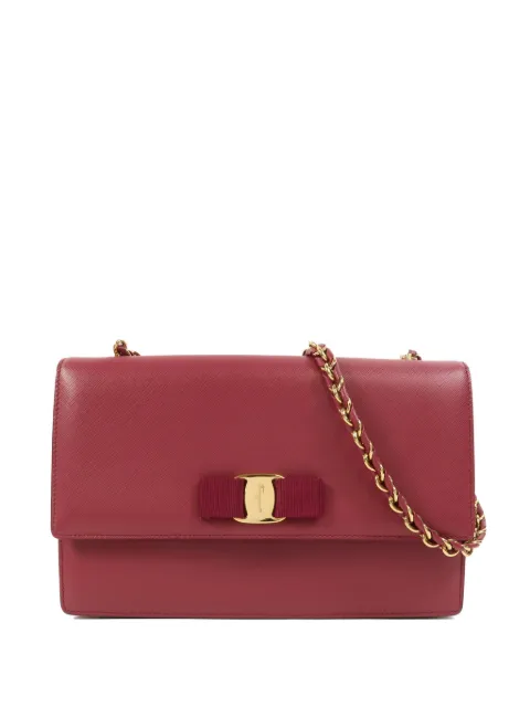 Ferragamo Pre-Owned Vara bow chain shoulder bag Red 21E49011
