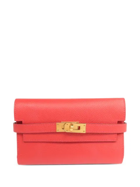 Hermès Pre-Owned short Kelly leather wallet Red CS3GHW