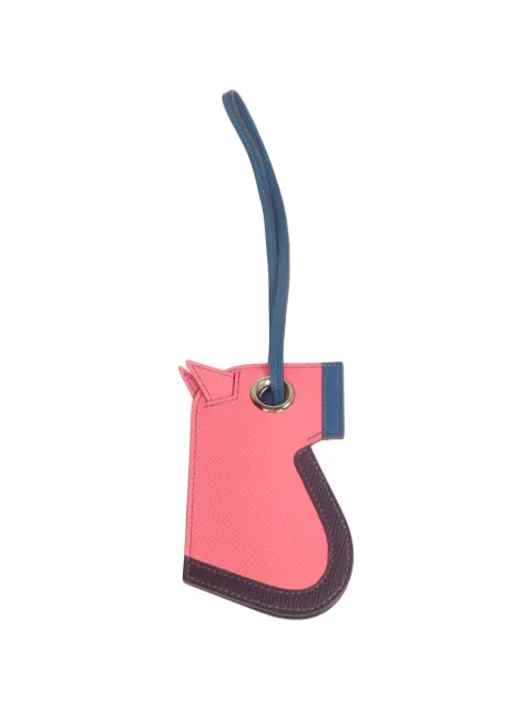 Hermès Pre-Owned Camail leather key ring Pink 8W1PK5