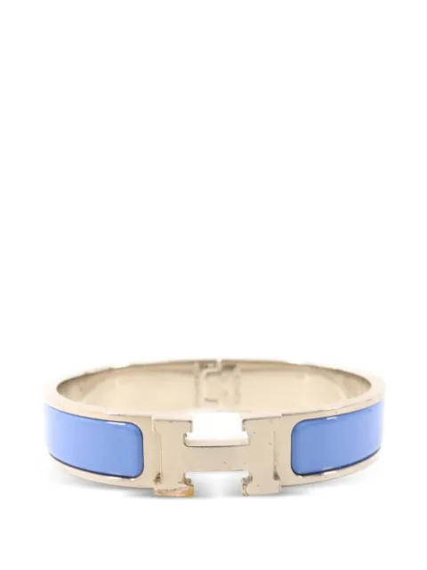 Hermès Pre-Owned Clic H enamel bracelet Silver CLICH