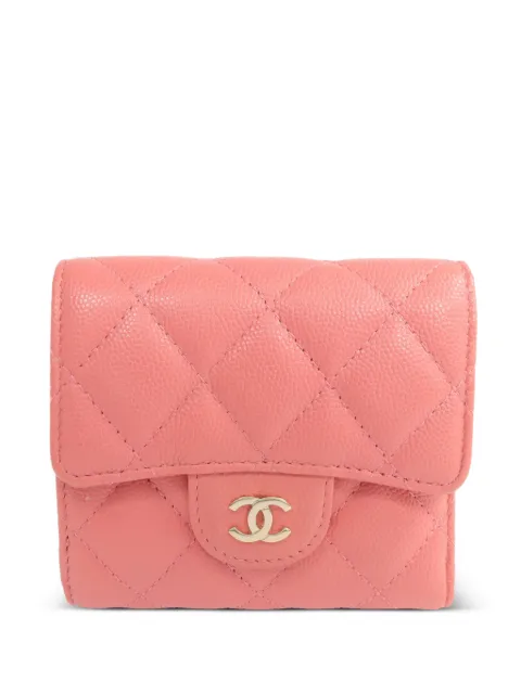 CHANEL Pre-Owned CC diamond-quilting wallet Pink WALLET