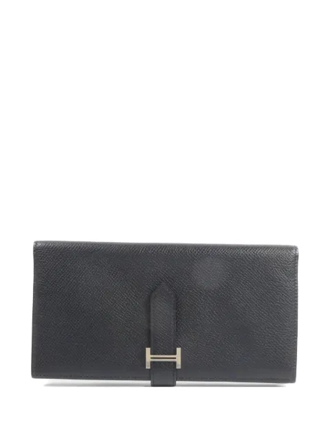 Hermès Pre-Owned Bearn Long Epsom leather wallet Black C89PHW