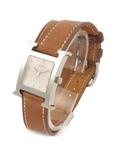Hermès Pre-Owned H leather-strap 21mm watch Neutrals HH12102009