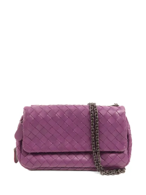 Bottega Veneta Pre-Owned Intrecciato chain shoulder bag Purple SHOULDERBAG