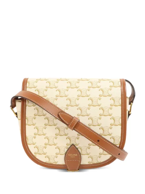 Celine Pre-Owned Triomphe Folco shoulder bag Neutrals FOLCOMEDIUM