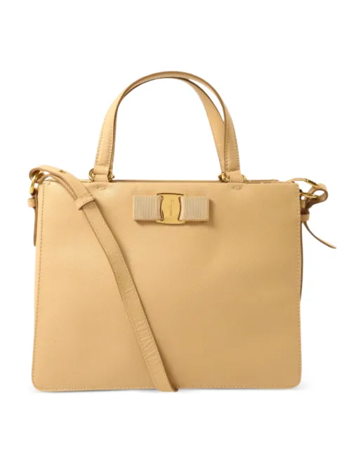 Ferragamo Pre-Owned Vara bow Tracy tote bag Neutrals AB21E298