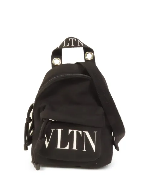 Valentino Garavani Pre-Owned VLTN logo shoulder bag Black VLTNGARAVAMISHOULDERBAG