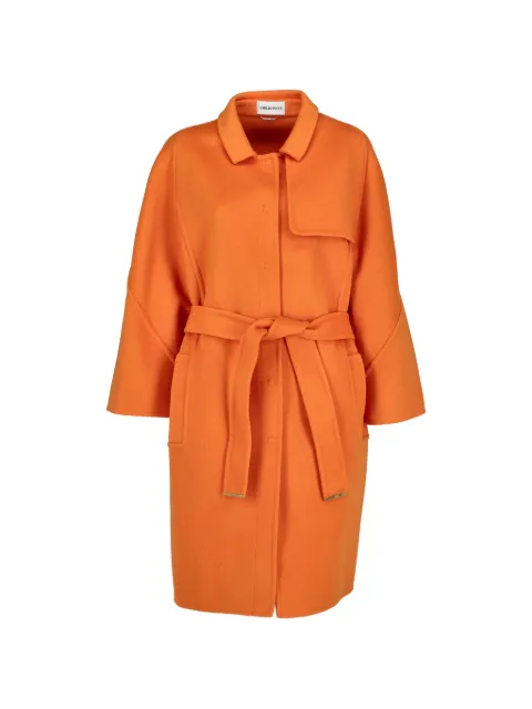PUCCI Pre-Owned belted storm-flap trench coat Orange CVM266116