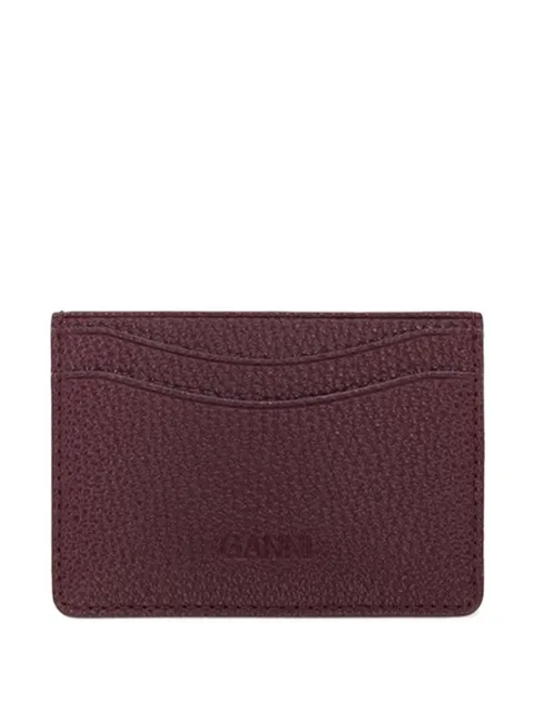GANNI Bou logo-plaque cardholder Purple B3010406