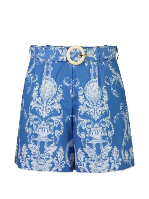 Borgo De Nor Gwen Barocco-print shorts Blue GWENBAROCCO