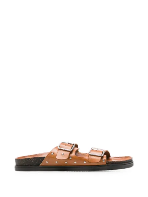 brador stud-embellished buckled sandals Brown 68753