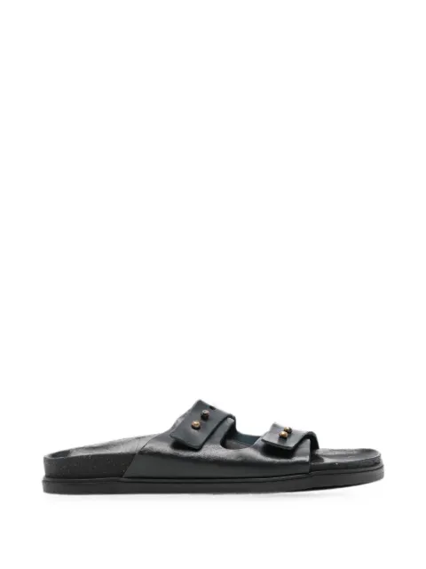 brador leather flat sandals Blue 68891