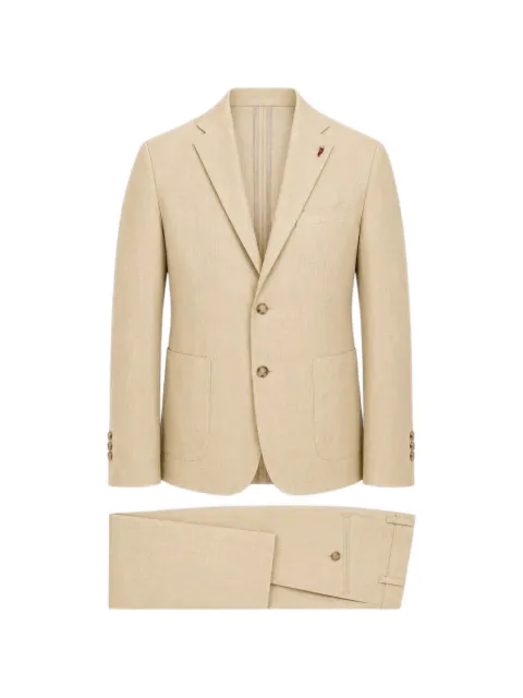 MULISH single-breasted notched-lapels suit Neutrals MERINIABS702BEIGE
