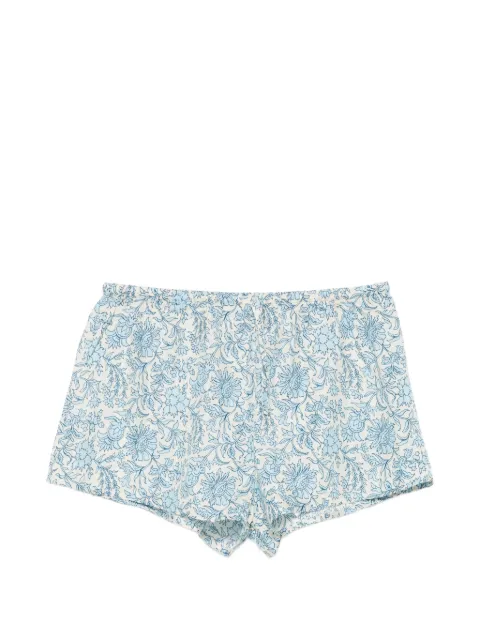 MC2 Saint Barth Kammy batik-print silk shorts Neutrals KMM0001