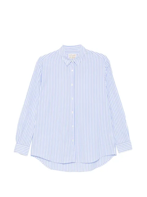 MC2 Saint Barth x Peanuts Brigitte striped Snoopy-print shirt Blue BRIG005