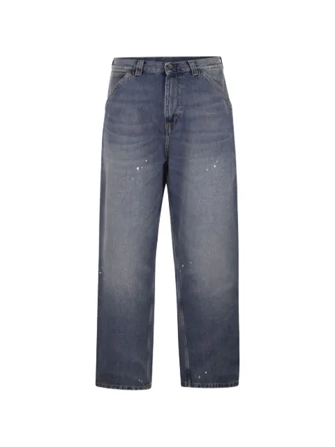 Carhartt WIP Double Knee paint-splatter jeans Blue I037031