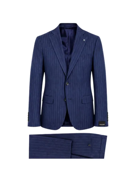 Tagliatore pinstripe-pattern single-breasted suit Blue 2SVS22B01060058B