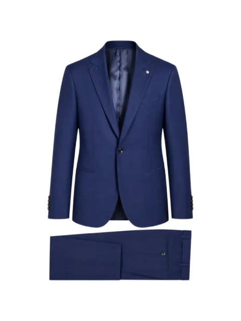 LUIGI BIANCHI MANTOVA single-breasted peak-lapel suit Blue 3300213438NAVY