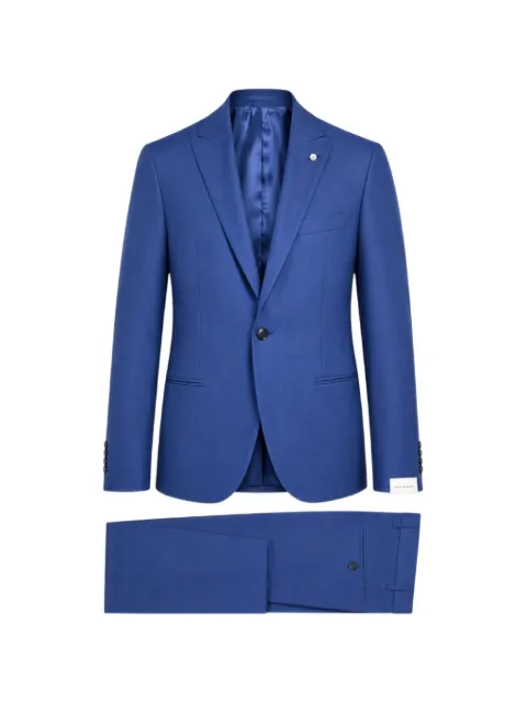 LUIGI BIANCHI MANTOVA single-breasted notch-lapel suit Blue 0050393438BLUE