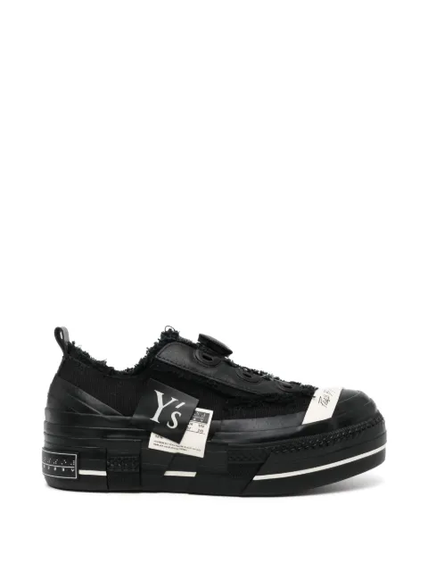 Y's frayed-edge platform sneakers Black YKE07885C1BLACK