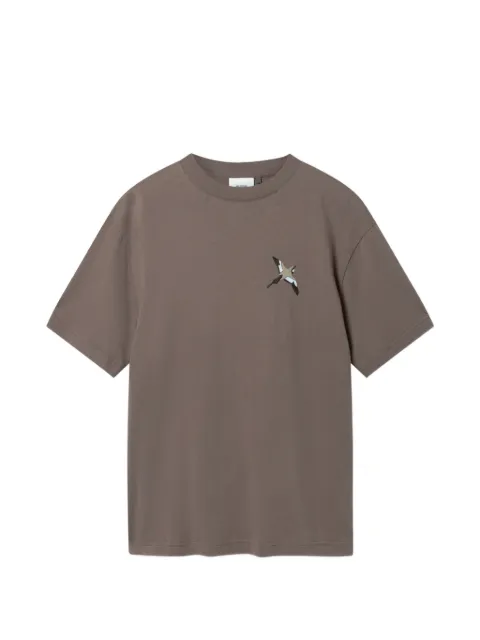 Axel Arigato Micro Bee Bird embroidered T-shirt Brown A3464009