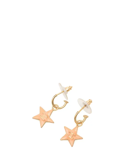 CHANEL Pre-Owned 2003 CC Gold Plated Enamel Star Push Back Earrings costume earrings Gold 4VB56YBDVYZ6F3V9