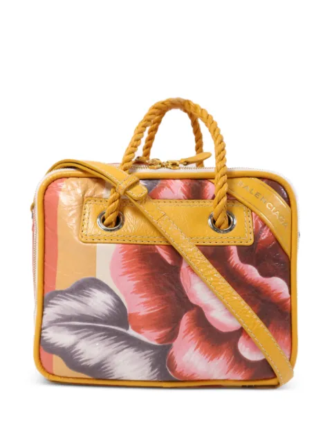 Balenciaga Pre-Owned Floral Blanket messenger bag Red 466541