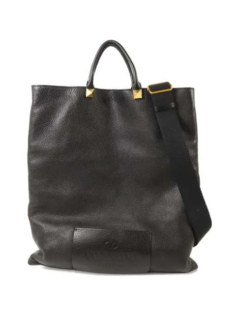Valentino Garavani Pre-Owned Rockstud tote bag Black 2WAYSHOULDER