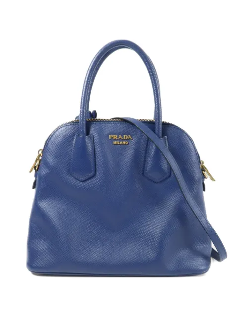 Prada Pre-Owned Saffiano-leather tote bag Blue 2WAYSHOULDER