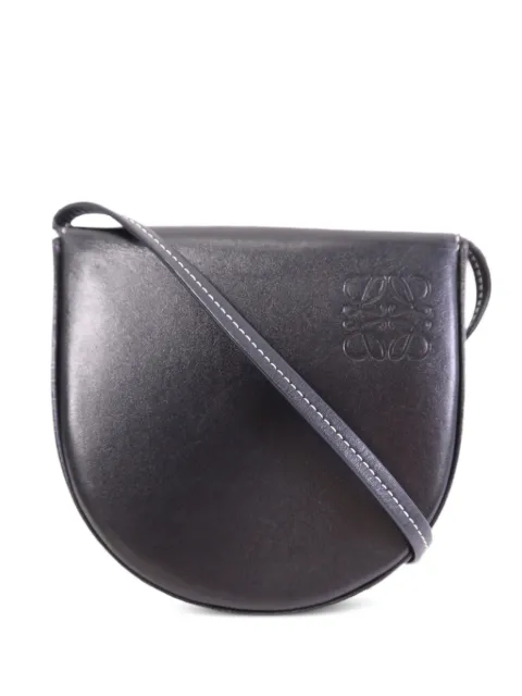 Loewe Pre-Owned debossed-Anagram shoulder bag Black HEELPOUCHSMALL