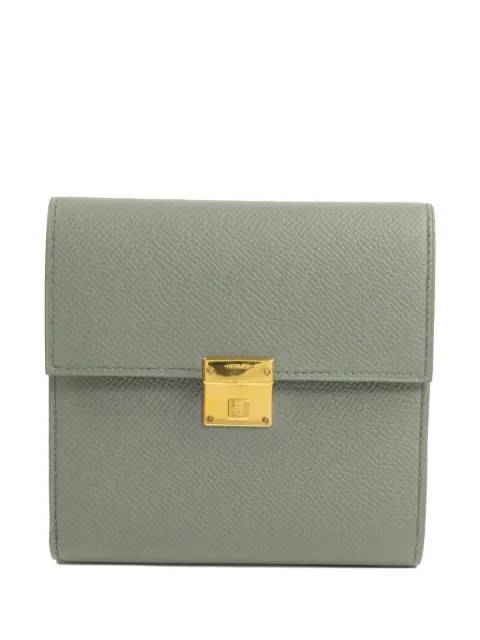 Hermès Pre-Owned Clic 12 leather wallet Green D63GHW