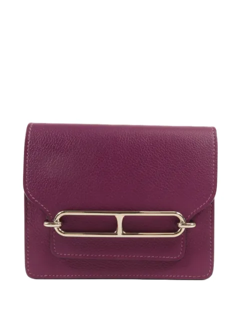 Hermès Pre-Owned slim Roulis leather wallet Purple YP9