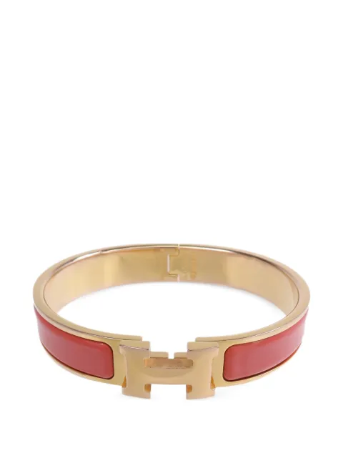 Hermès Pre-Owned Clic H enamel bracelet Gold CLICH
